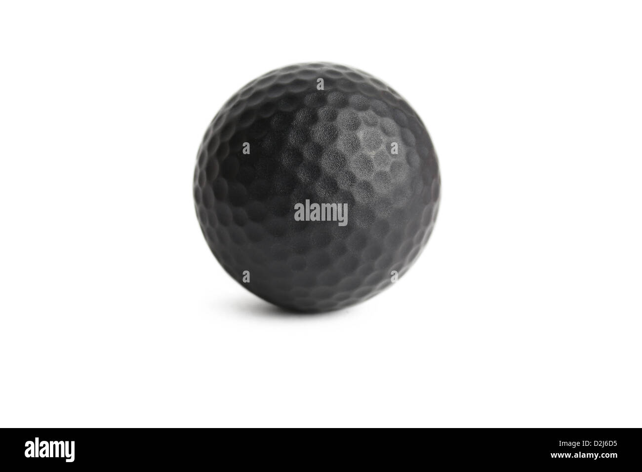Black golf ball (isolated) Stock Photo