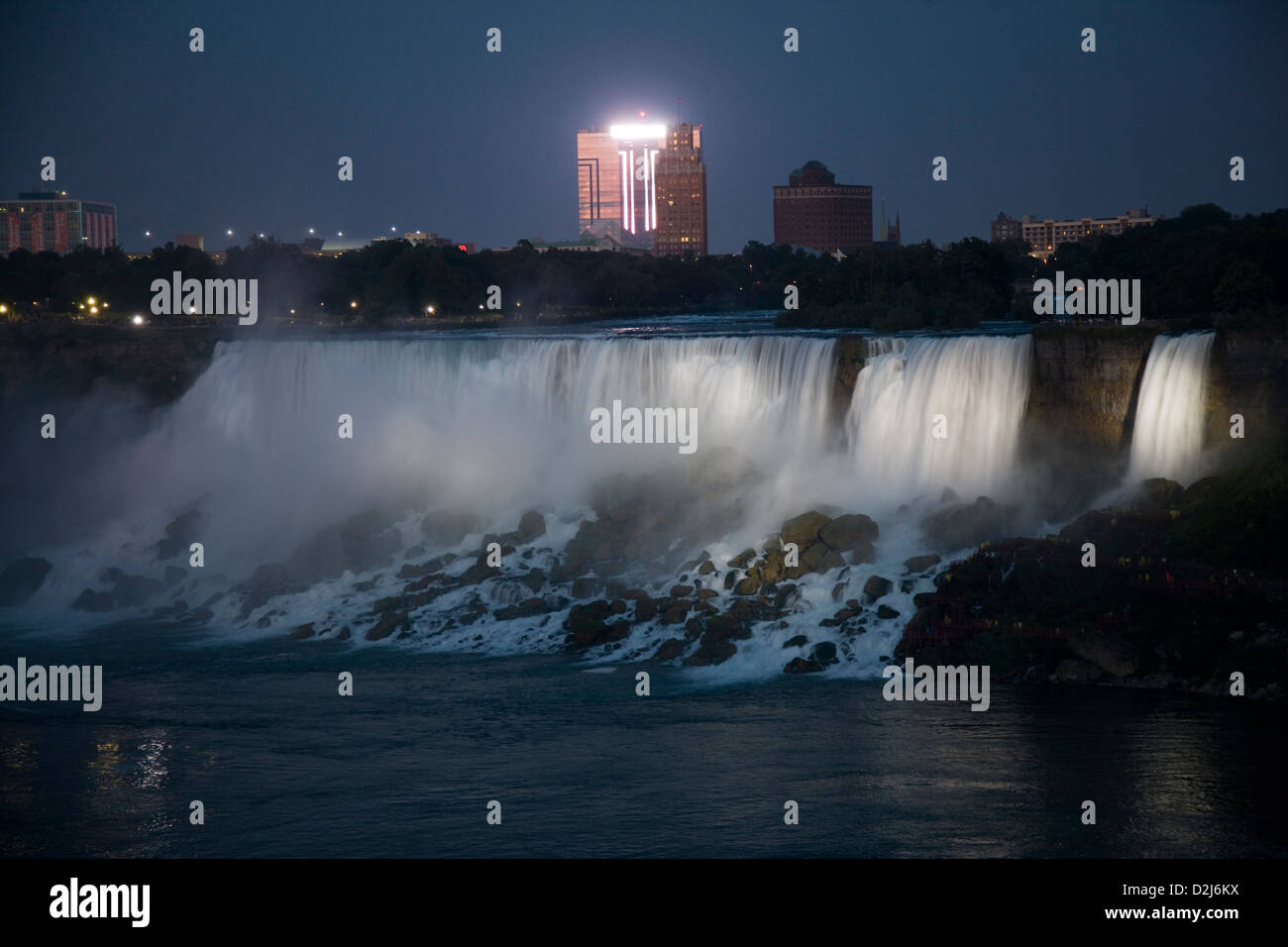 Niagara Falls at night Stock Photo