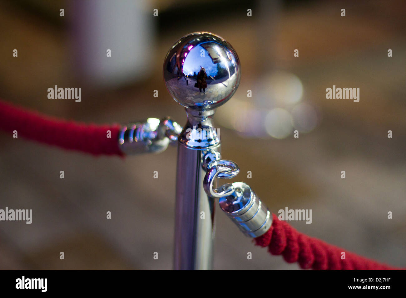 Behind the Red Carpet Stock Photo