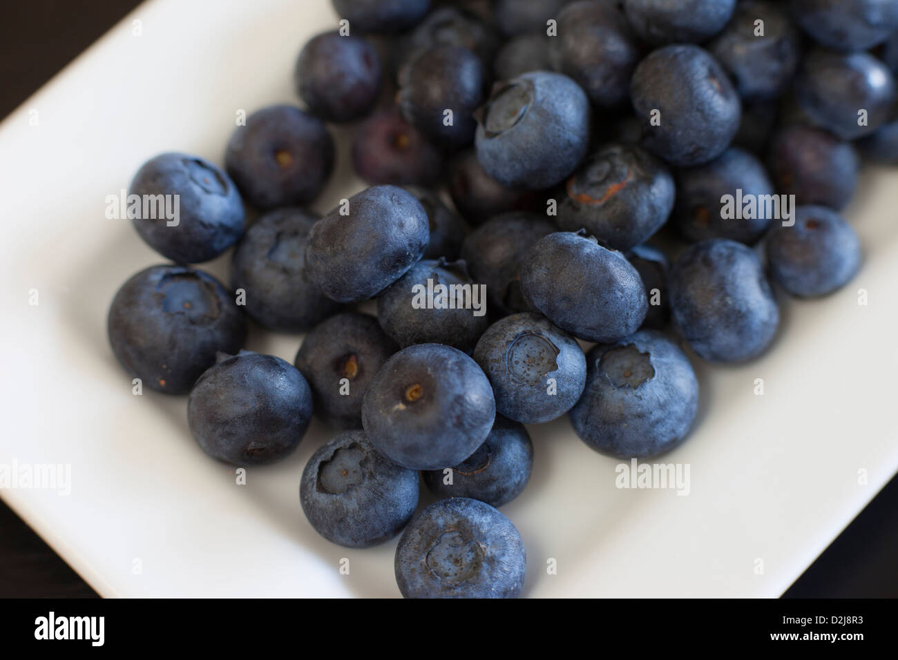 Organic blueberries - one of the Superfoods, great for brain function Stock Photo