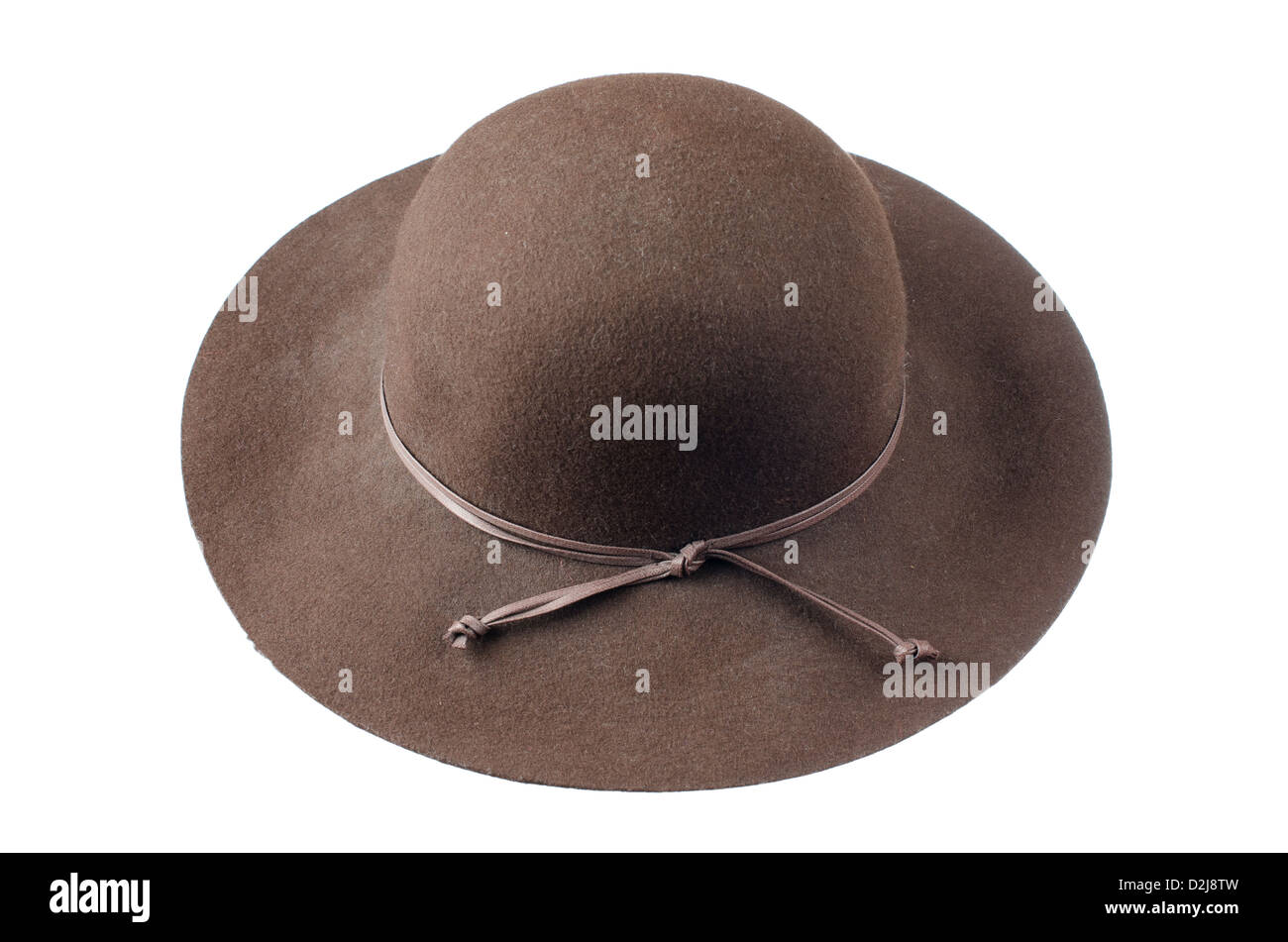 Brown hat isolated on white background Stock Photo - Alamy