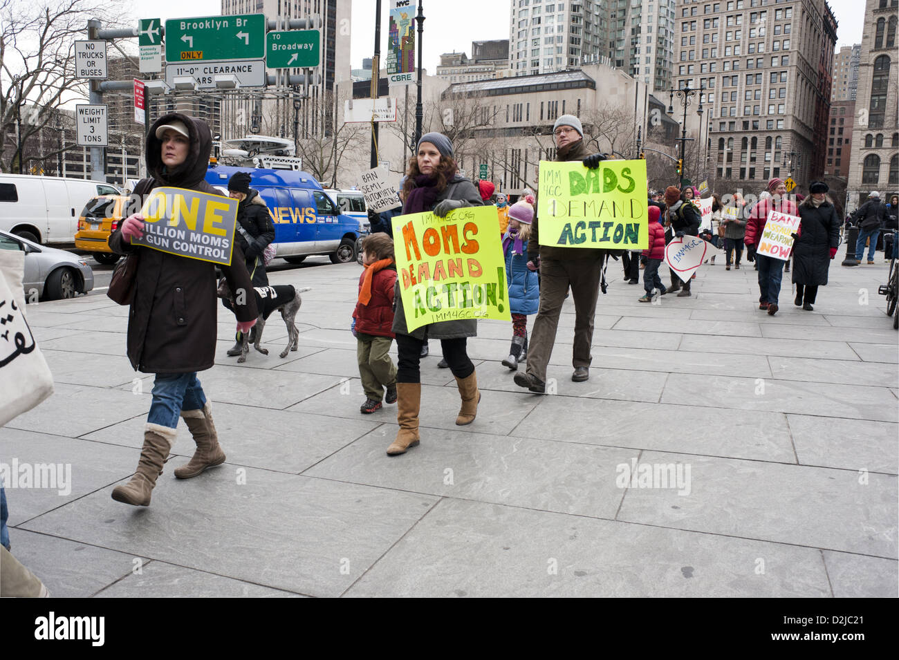 One Million Moms For Gun Control Demonstration In Nyc On January To Call For Stricter