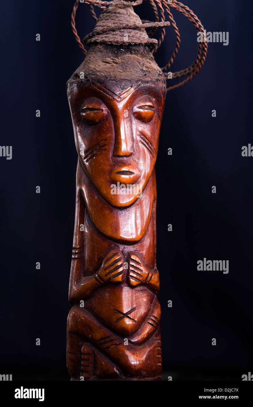 carved wooden tribal figure Stock Photo Alamy
