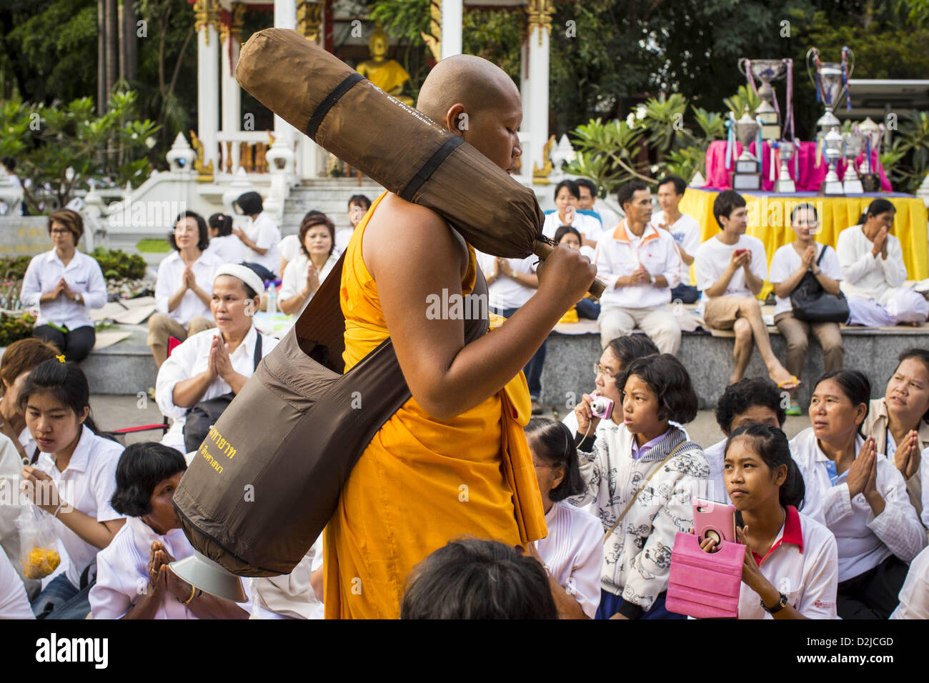 Buddhist monk walks through hi-res stock photography and images - Alamy