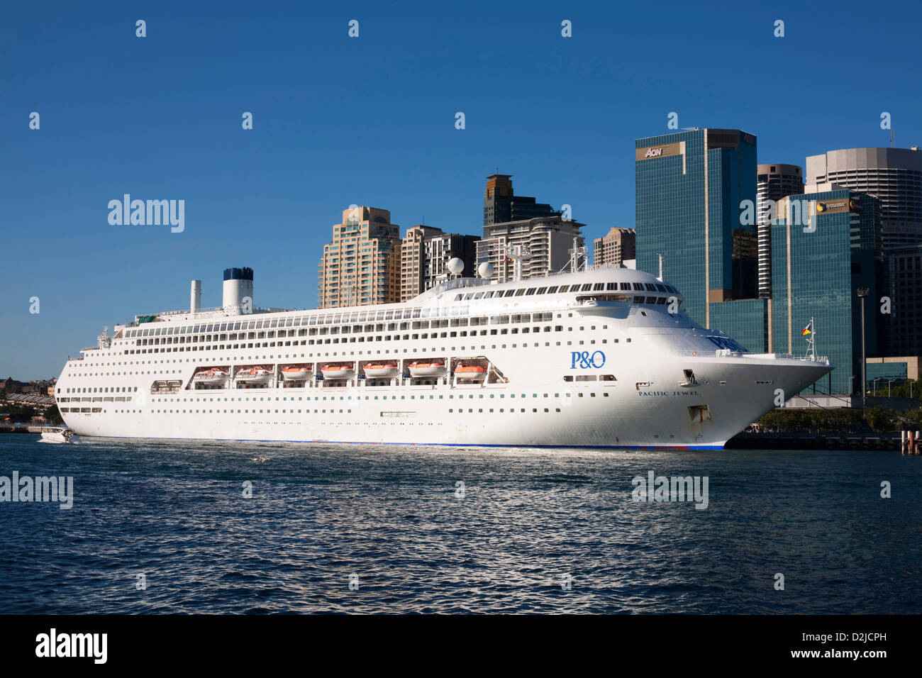 P&O Cruises superliner Pacific Jewel Cruise Ship berthed at toWharf 8  Sydney Australia Stock Photo