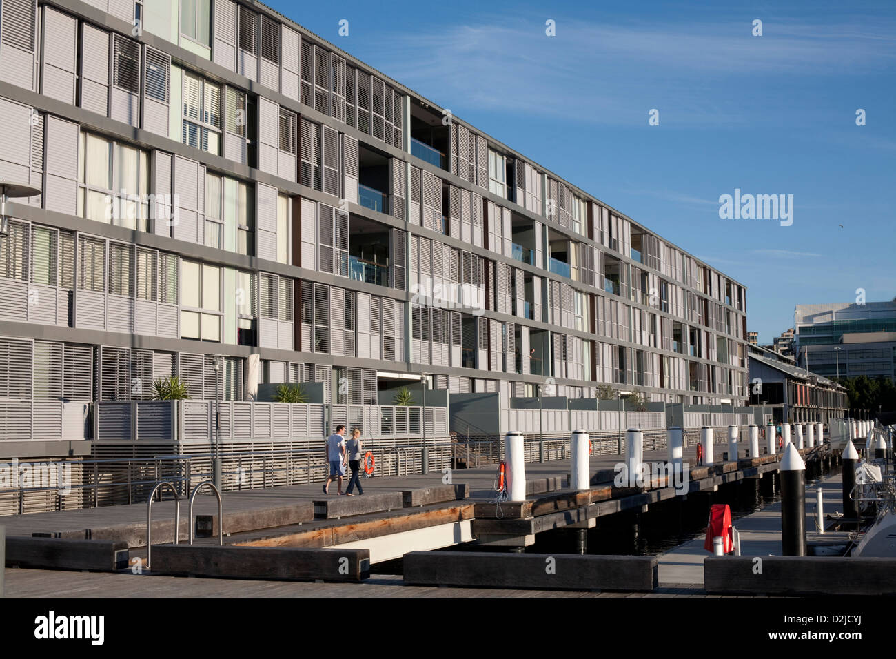 Waterfront warehouses now residential buildings on Darling Island inner