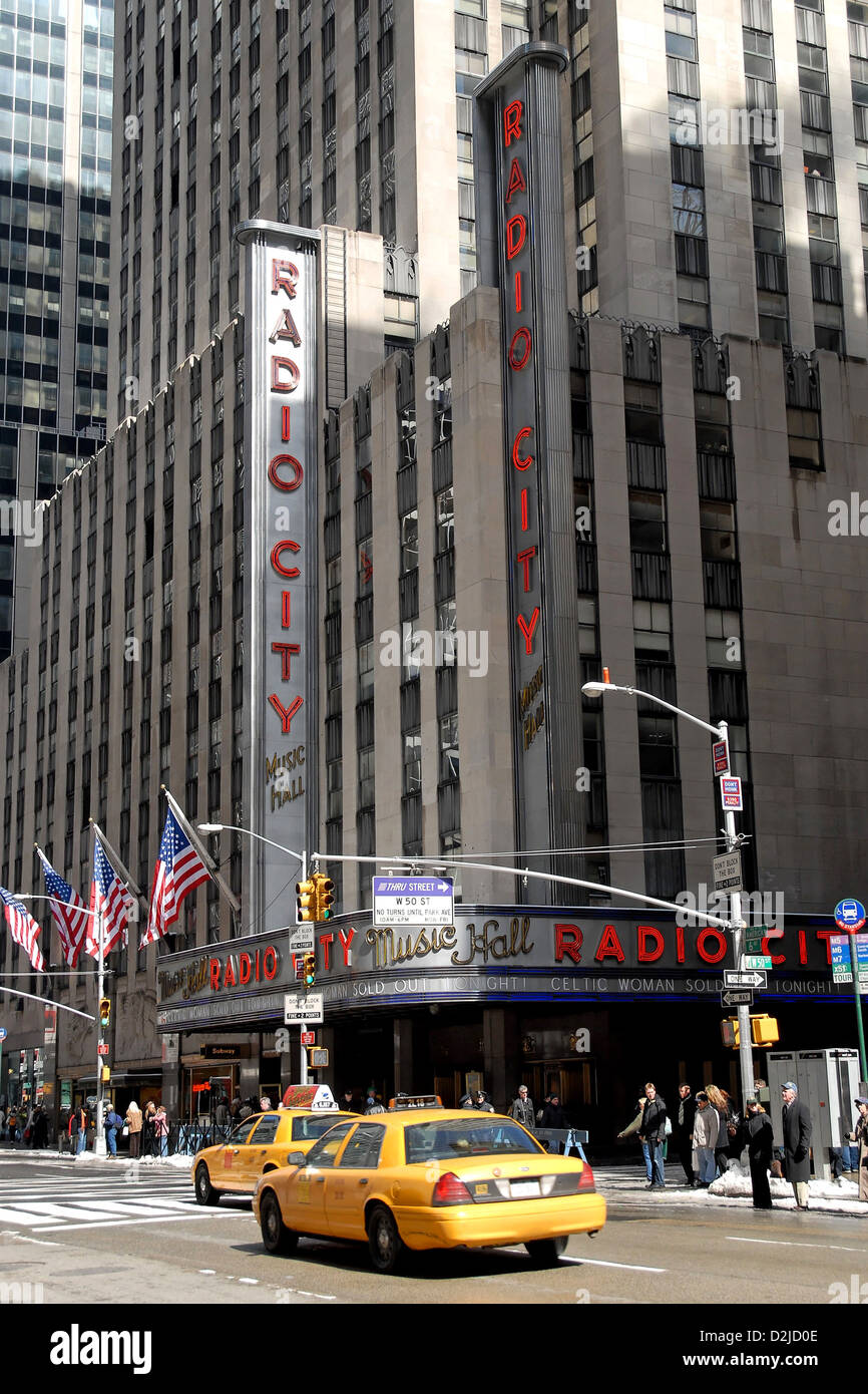 New York City, USA, the building of Radio City Music Hall in Manhattan Stock Photo