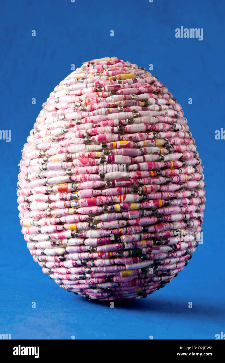 colorful philippine easter egg made from paper beads Stock Photo