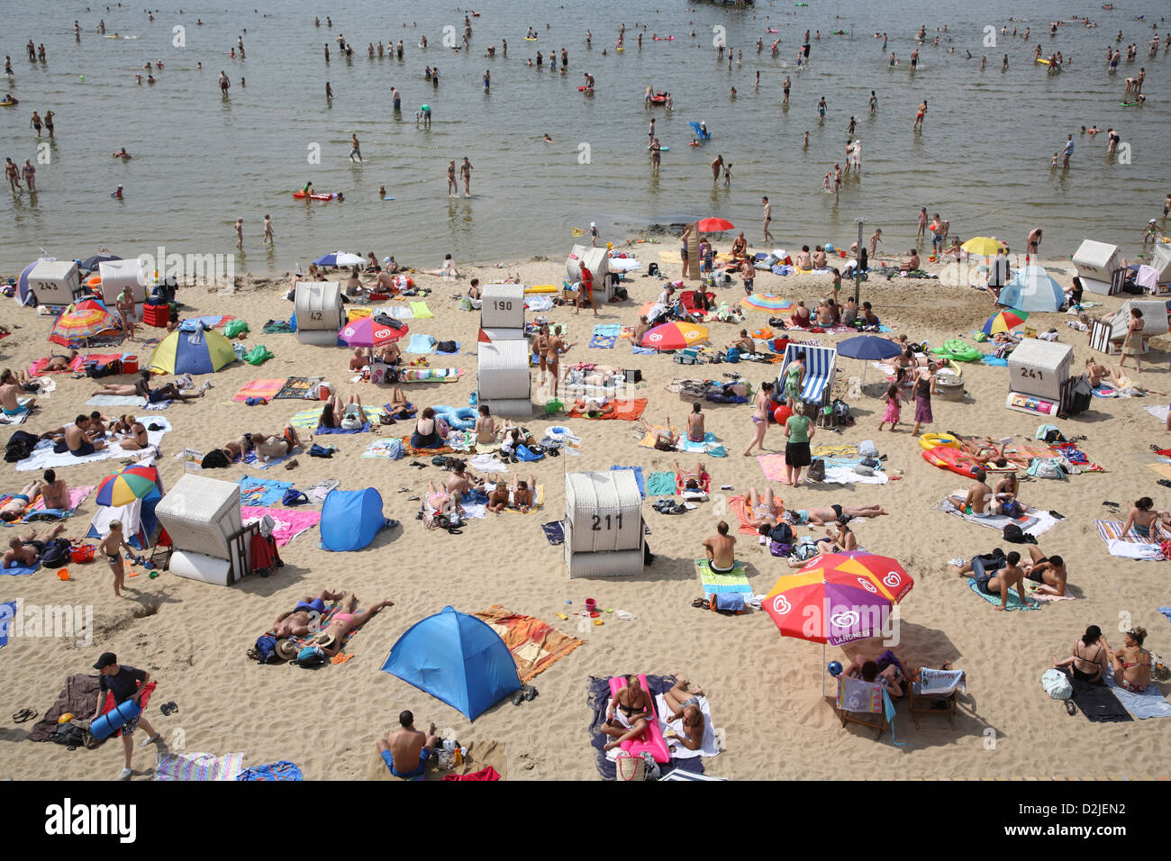 Berlin, Germany, people in Wannsee beach Stock Photo Alamy