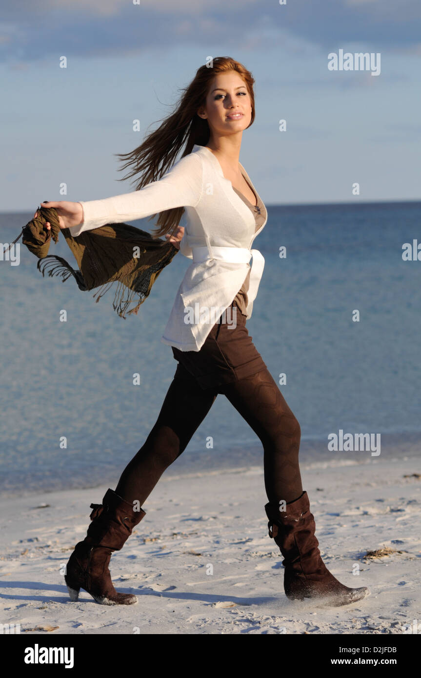 Beautiful girl with long blond hair. Stock Photo