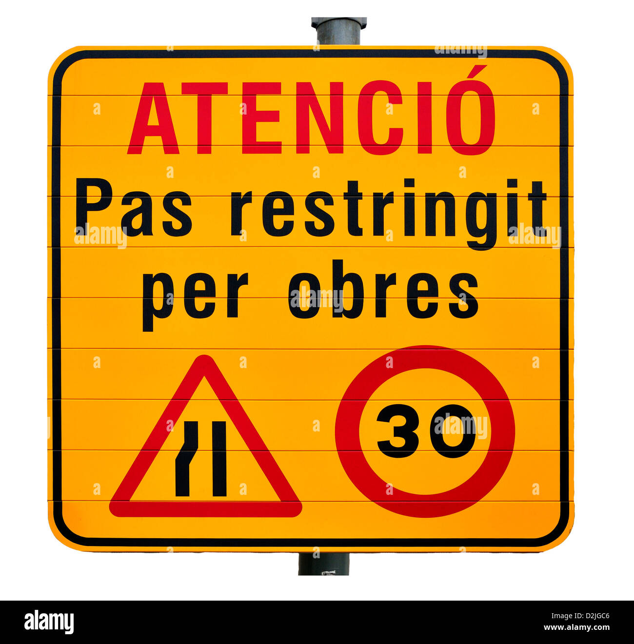 Sign Indicating In Catalan Spanish And English Stock Photo - Download Image  Now - Accessibility, Assistance, Blue - iStock