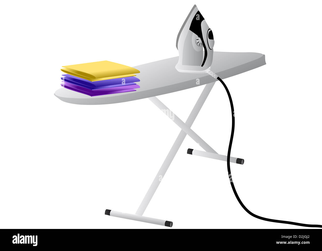 iron and ironing board isolated on white Stock Photo Alamy