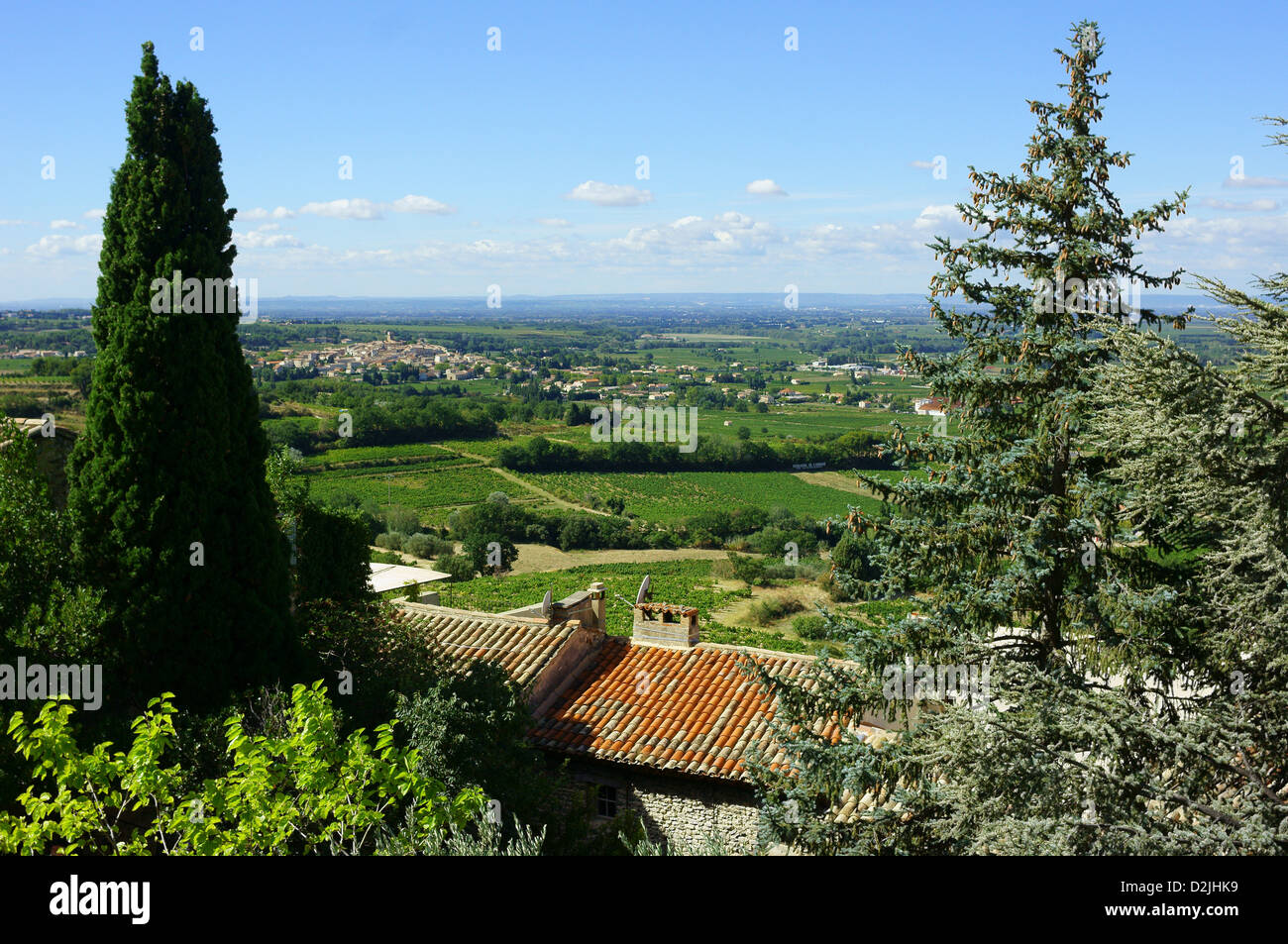 View from Bonnieux towards Lacoste Provence Stock Photo