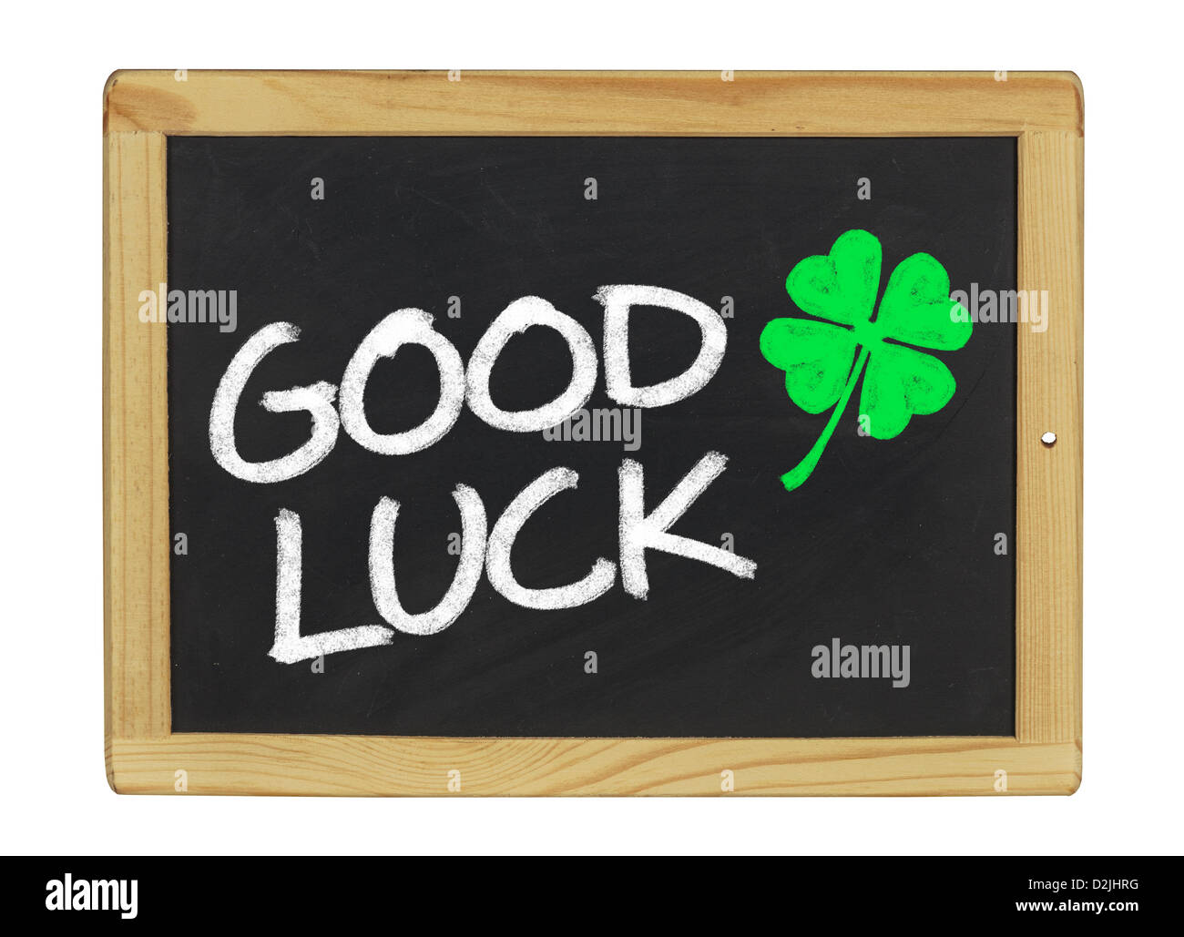 good luck on a blackboard Stock Photo