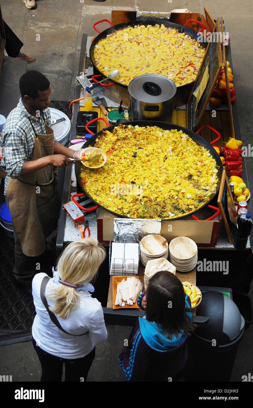 selling food in Covent Garden London UK Stock Photo