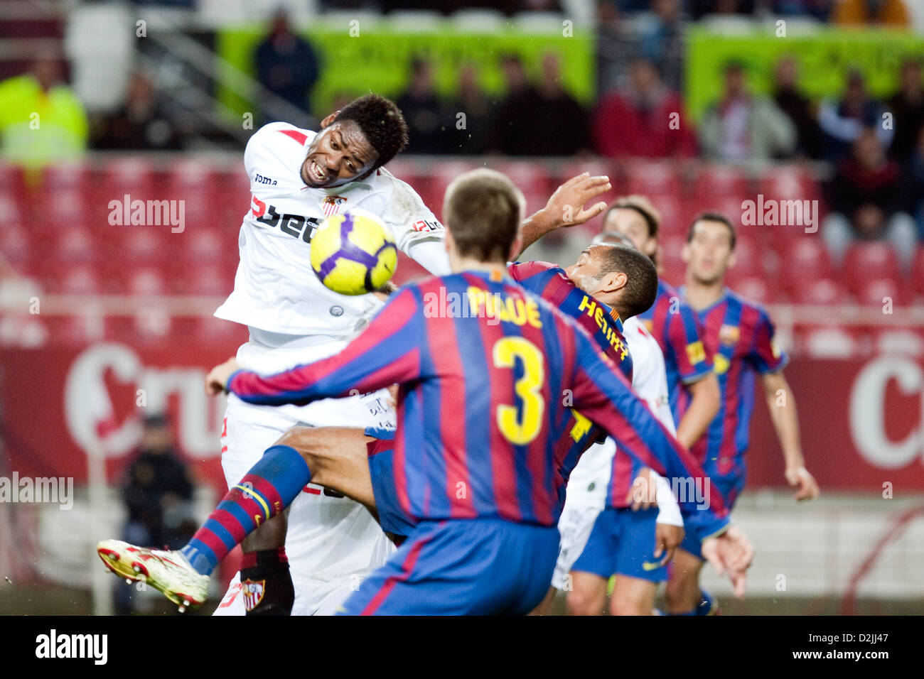 Seville, Spain, the game Sevilla FC against FC Barcelona at the Copa del Rey Stock Photo