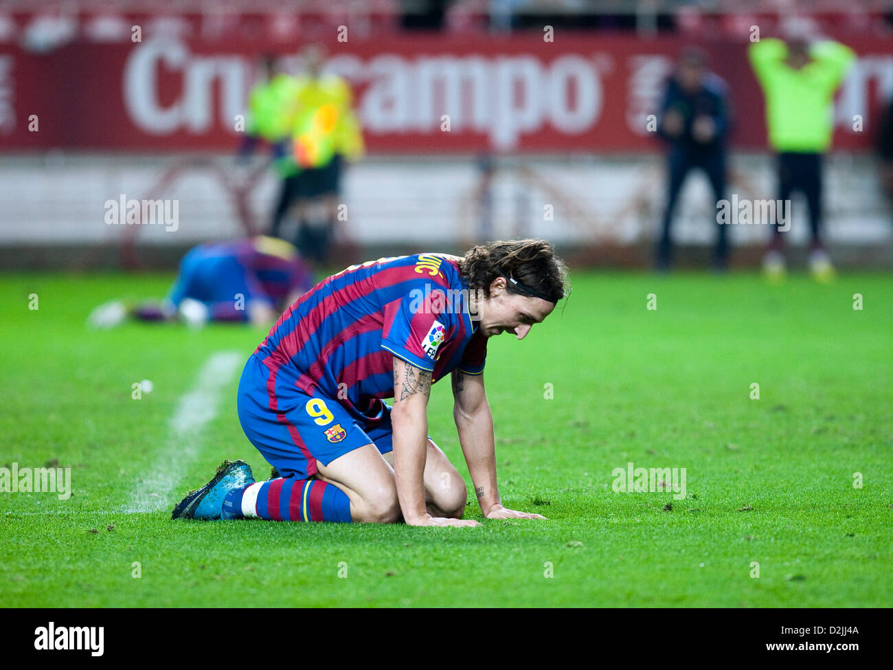 Seville, Spain, the game Sevilla FC against FC Barcelona at the Copa del Rey Stock Photo