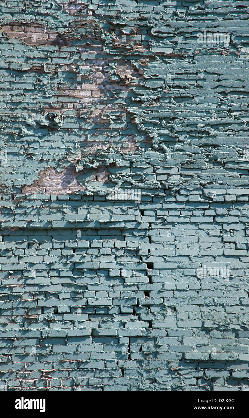 Old Stone Wall With Blistering Off Green Paint Stock Photo Alamy