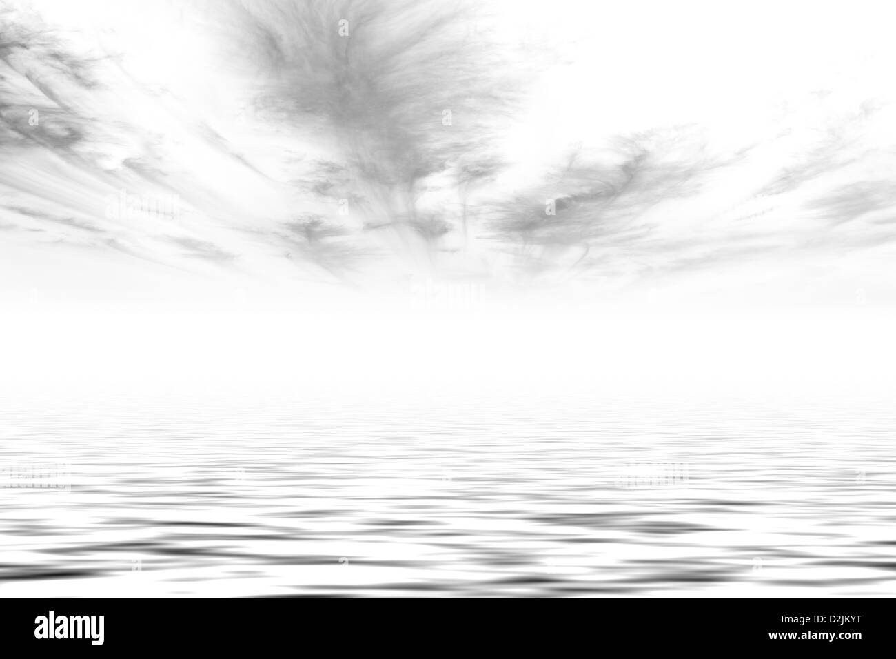 Black and white picture - sea and sky Stock Photo - Alamy