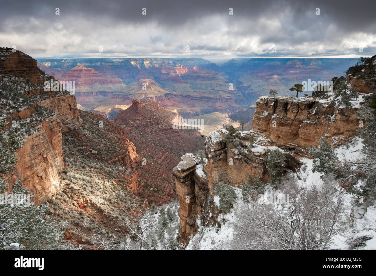 Winter in the Grand Canyon National Park, Arizona, USA Stock Photo