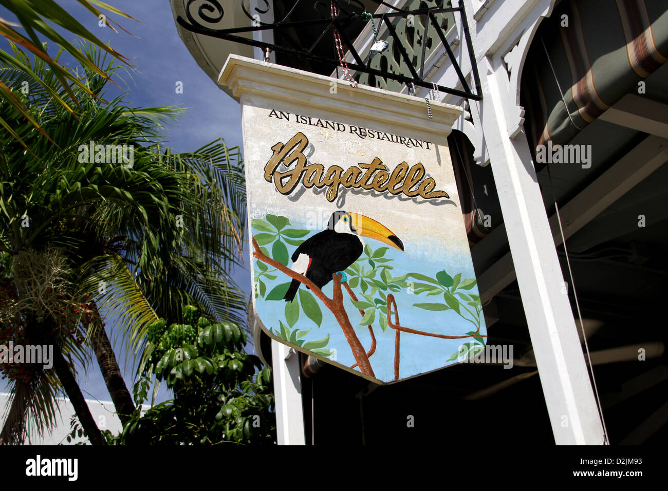 restaurant sign with toucan Stock Photo - Alamy