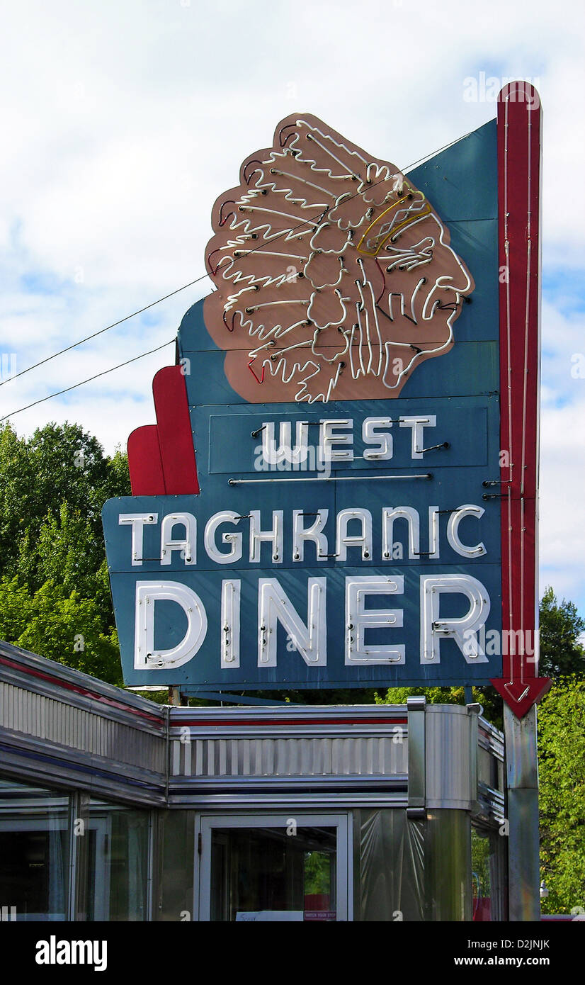The West Taghkanic Roadside diner. On Route 82 in Ancram, New York. It was built in 1953. Stock Photo