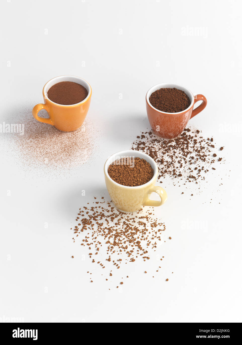 Hamburg, Germany, three different types of soluble coffee Stock Photo