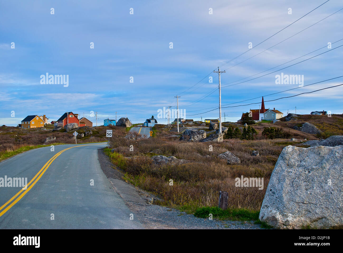 Peggy's Cove Lighthouse, UNESCO World Heritage Site, NS, Canada Stock