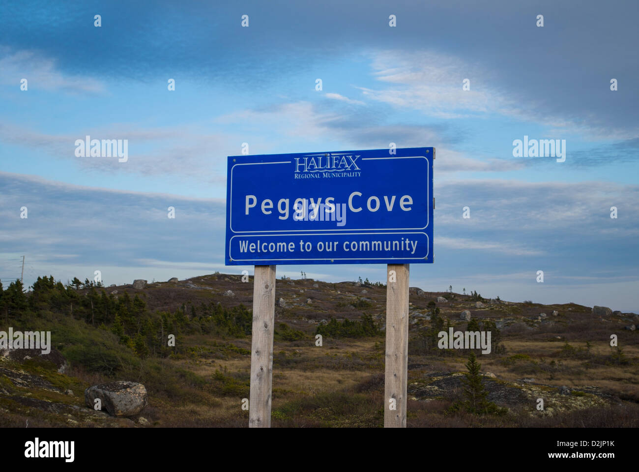 Peggy's Cove Lighthouse, UNESCO World Heritage Site, NS, Canada Stock