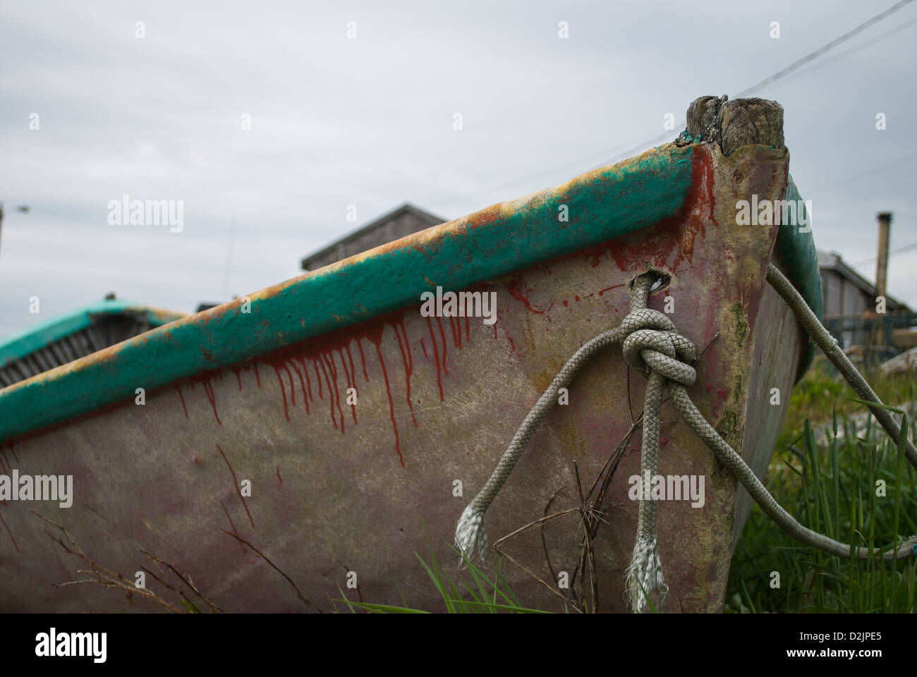 Peggy's Cove Lighthouse, UNESCO World Heritage Site, NS, Canada Stock