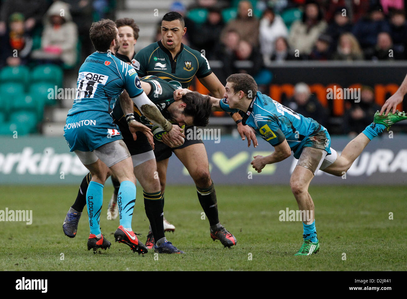 Northampton, UK. 26th January 2013. Ben FODEN of Northampton Saints is