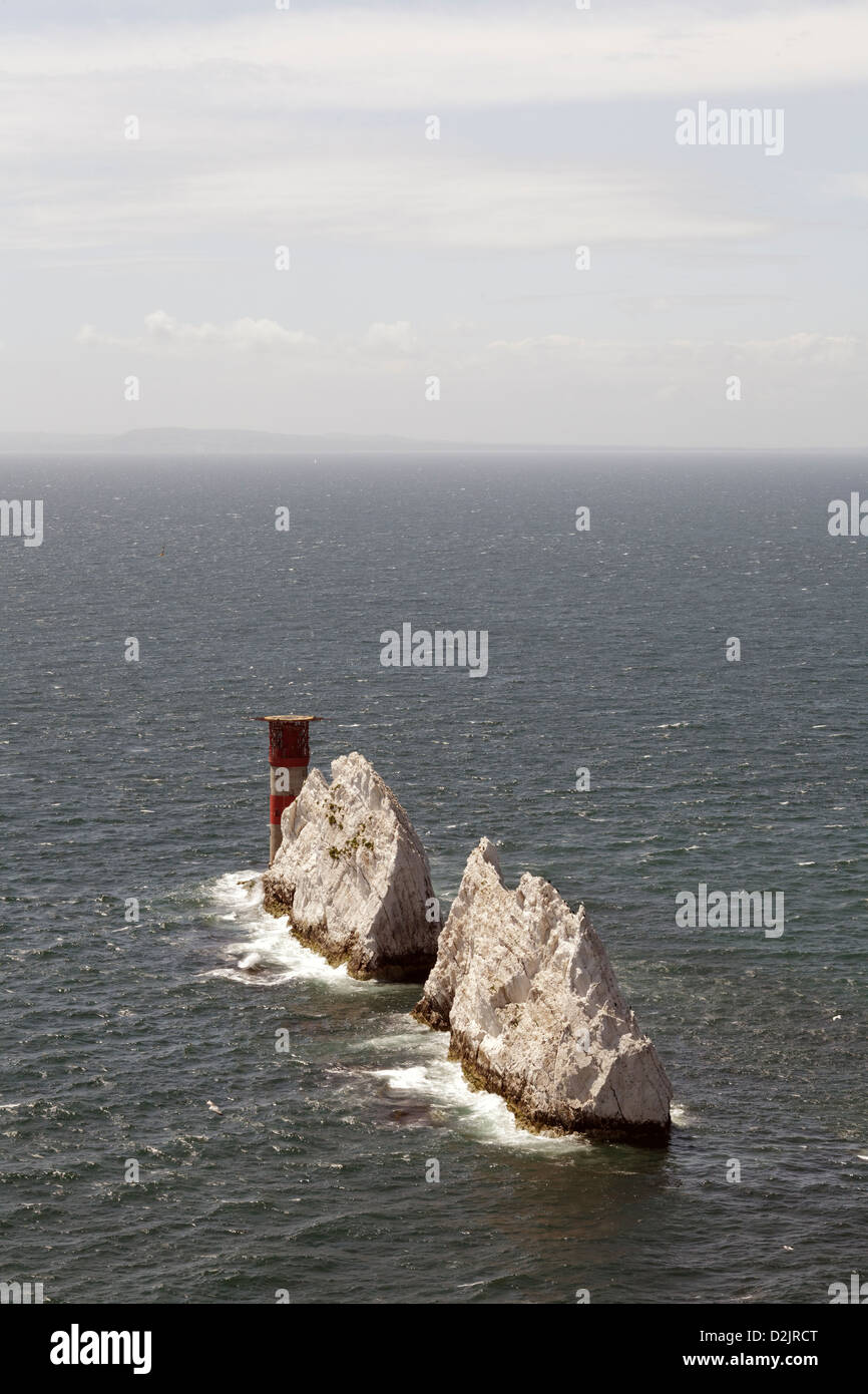 The chalk stacks of The Needles, Isle of Wight, England Stock Photo - Alamy