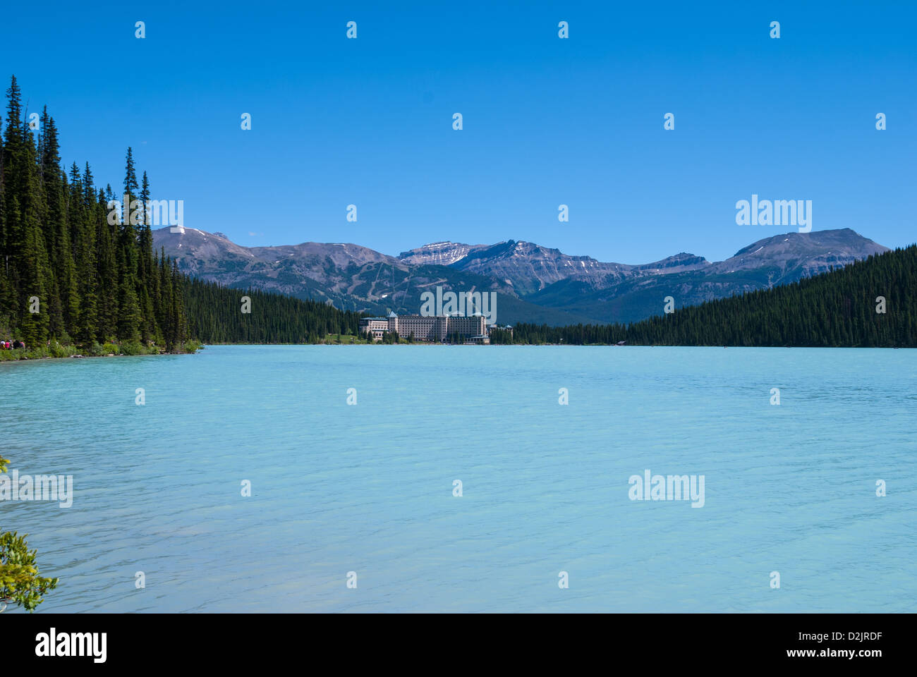 Lake Louise Area and Mountains, AB, Canada Stock Photo
