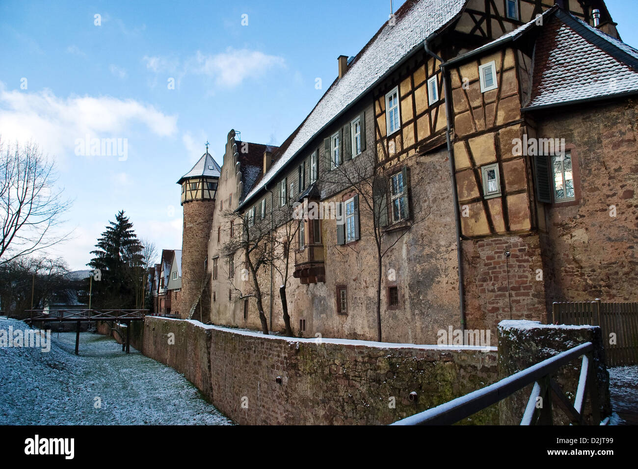 Michelstadt germany historic buildings castle hires stock photography