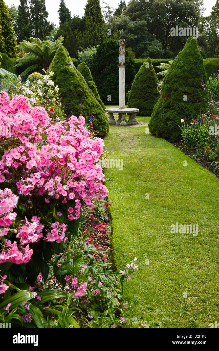 The Sundial Garden, Exbury Gardens, New Forest, Hampshire, England Stock Photo