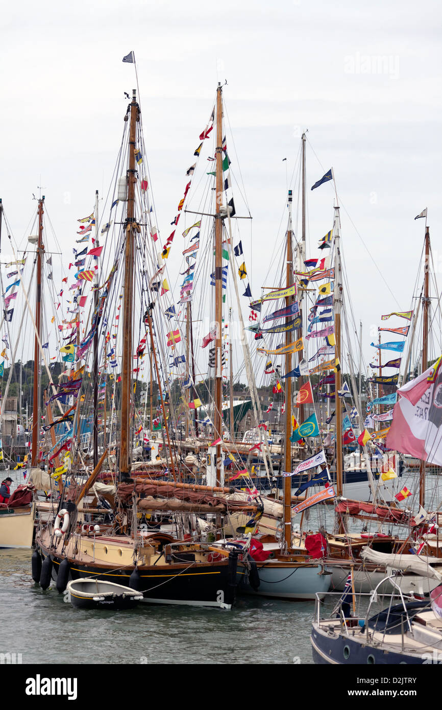 Old Gaffers festival in Yarmouth, Isle of Wight, England Stock Photo