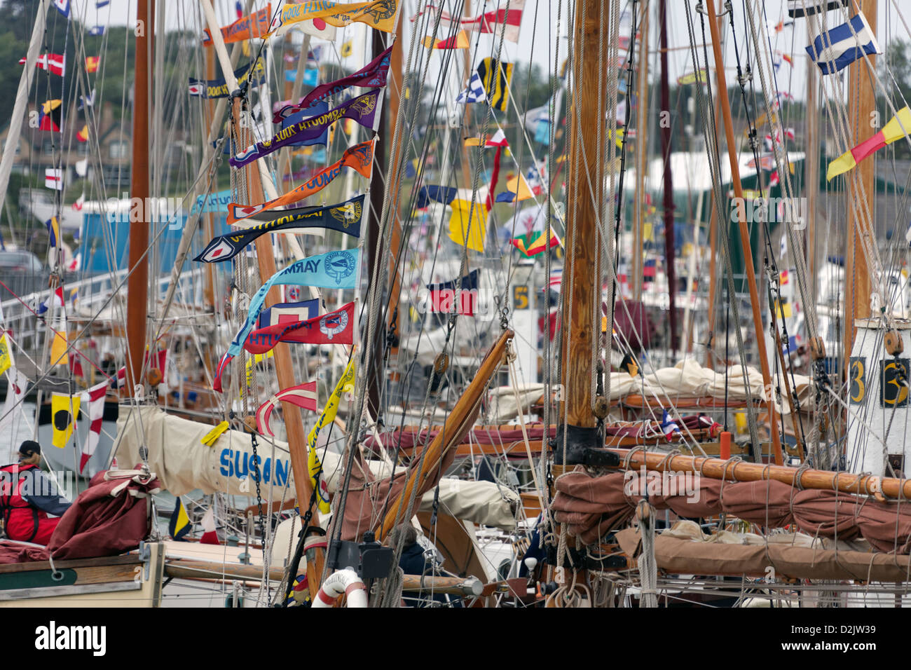 Old Gaffers festival in Yarmouth, Isle of Wight, England Stock Photo