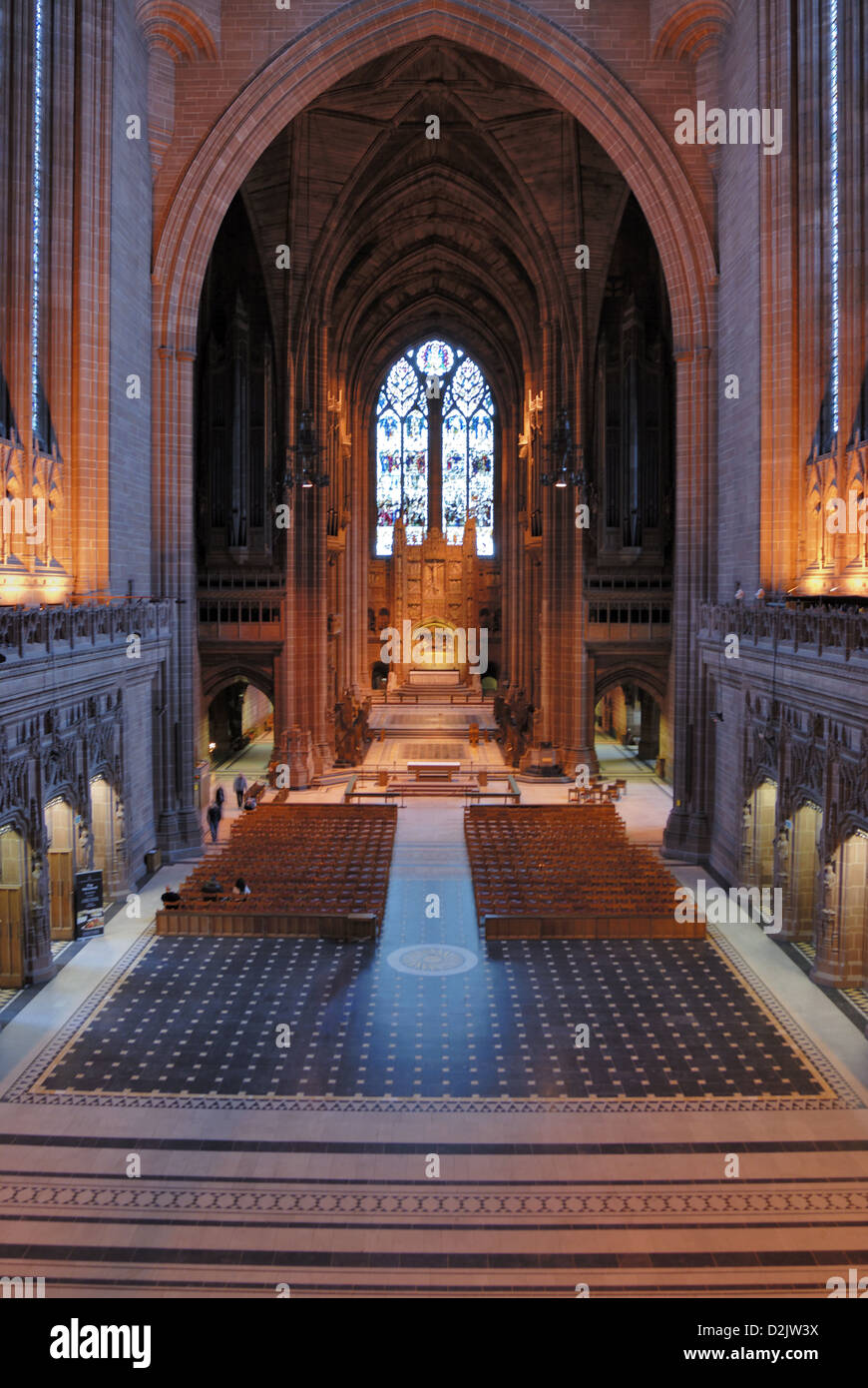 Interior of Liverpool Anglican Cathedral Stock Photo - Alamy