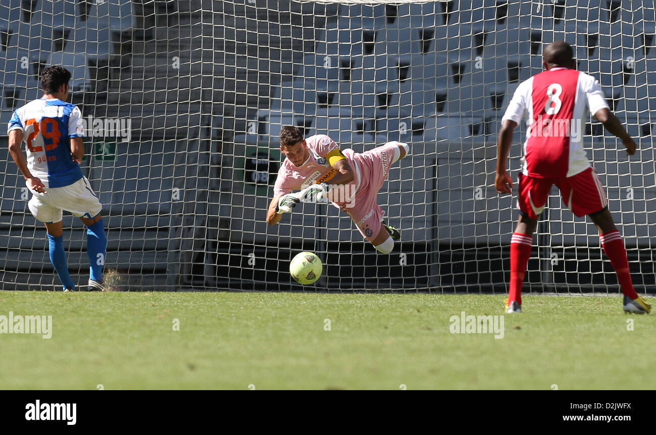 CAPE TOWN, South Africa - Saturday 26 January 2013, Grasshopper Club Zurich goalkeeper Roman Burki during the soccer/football match Grasshopper Club Zurich (Switzerland) and Ajax Cape Town at the Cape Town stadium. Photo by Roger Sedres/ImageSA/ Alamy Live News Stock Photo