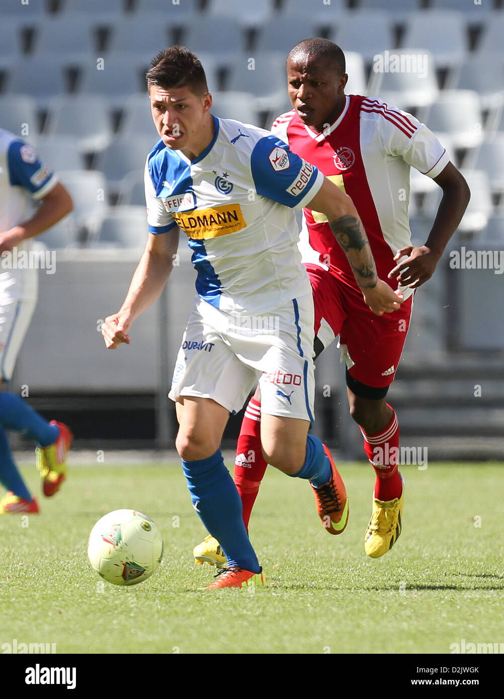 CAPE TOWN, South Africa - Saturday 26 January 2013, Steven Zuber of Grasshopper Club Zurich during the soccer/football match Grasshopper Club Zurich (Switzerland) and Ajax Cape Town at the Cape Town stadium. Photo by Roger Sedres/ImageSA/ Alamy Live News Stock Photo