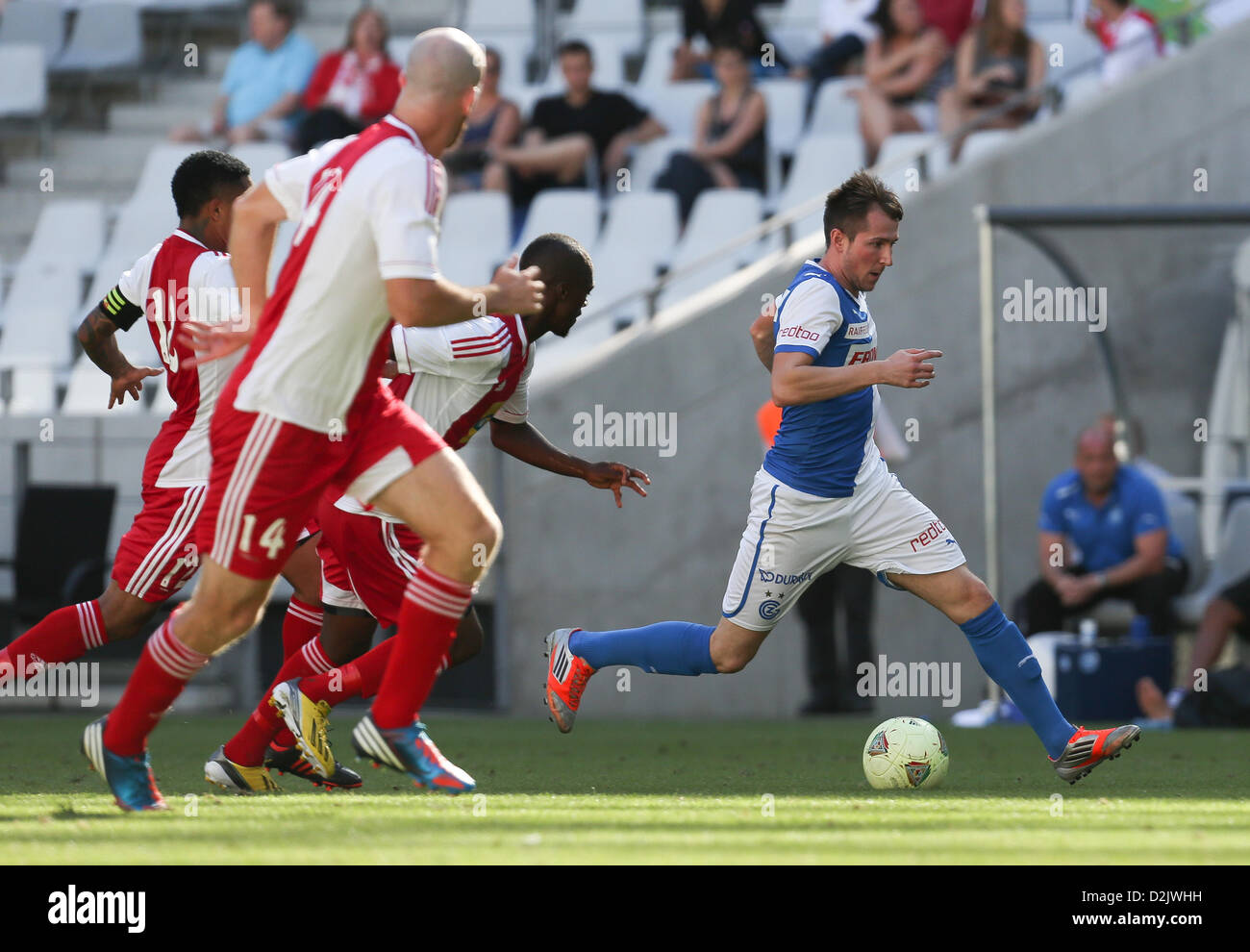 CAPE TOWN, South Africa - Saturday 26 January 2013, Izet Hajrovic of Grasshopper Club Zurich during the soccer/football match Grasshopper Club Zurich (Switzerland) and Ajax Cape Town at the Cape Town stadium. Photo by Roger Sedres/ImageSA/ Alamy Live News Stock Photo