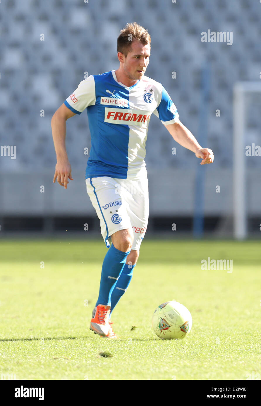 CAPE TOWN, South Africa - Saturday 26 January 2013, Izet Hajrovic of Grasshopper Club Zurich during the soccer/football match Grasshopper Club Zurich (Switzerland) and Ajax Cape Town at the Cape Town stadium. Photo by Roger Sedres/ImageSA/ Alamy Live News Stock Photo