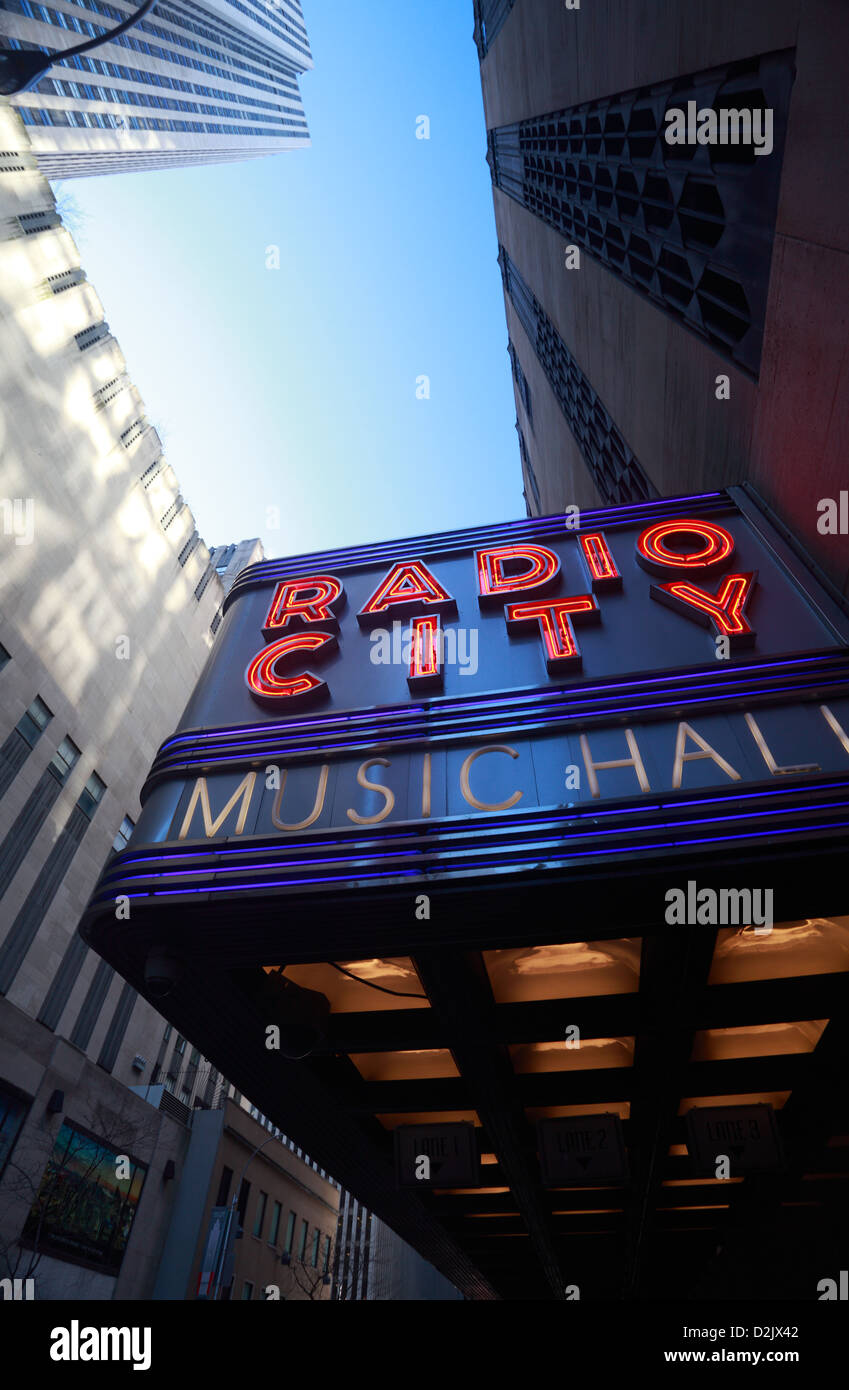 Radio City Music Hall in Manhattan, New York. Stock Photo