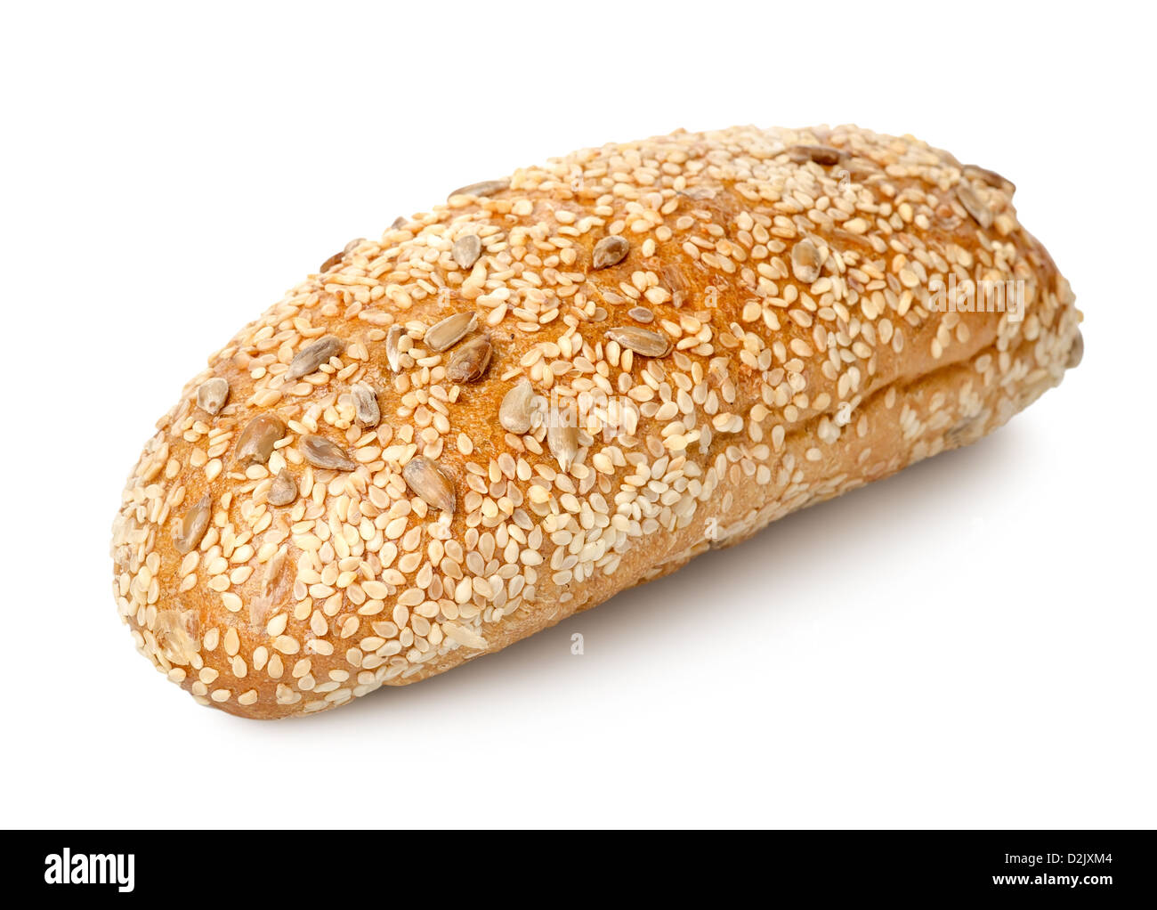 Bun with seeds isolated on a white background Stock Photo - Alamy