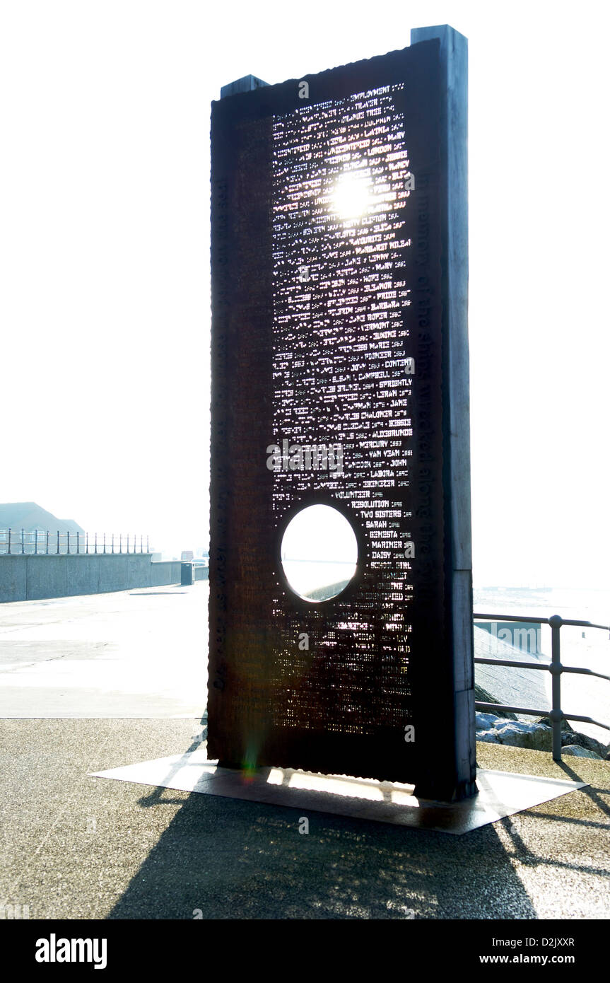 Shipwreck memorial Cleveleys Stock Photo