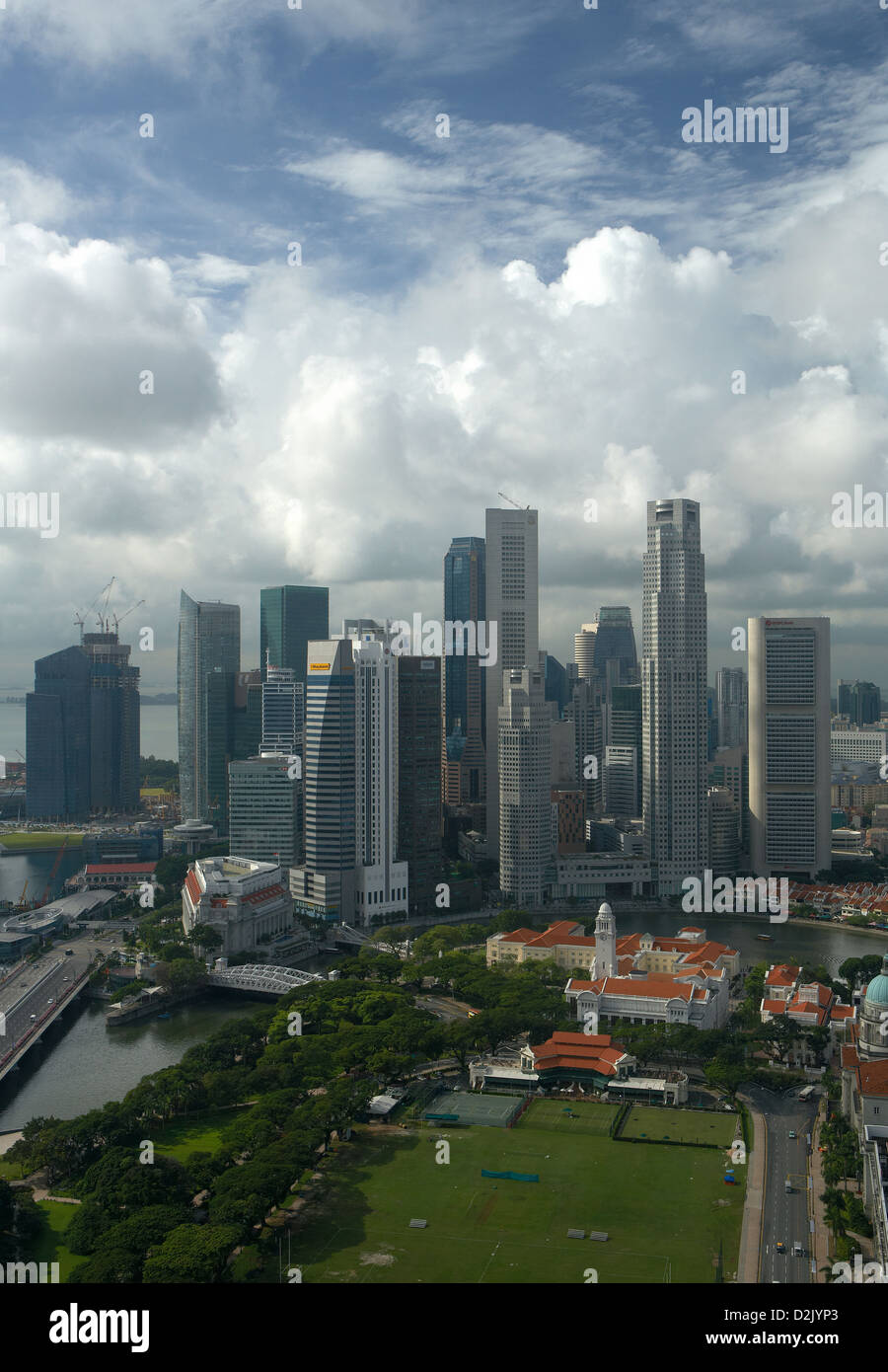 Singapore, Singapore, skyline of the financial district Stock Photo