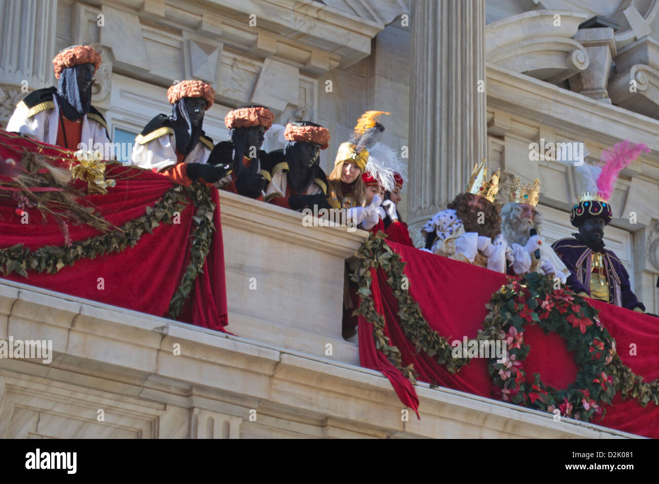 The port of Cartagena celebrate the Three Kings Day in Spain on the eve