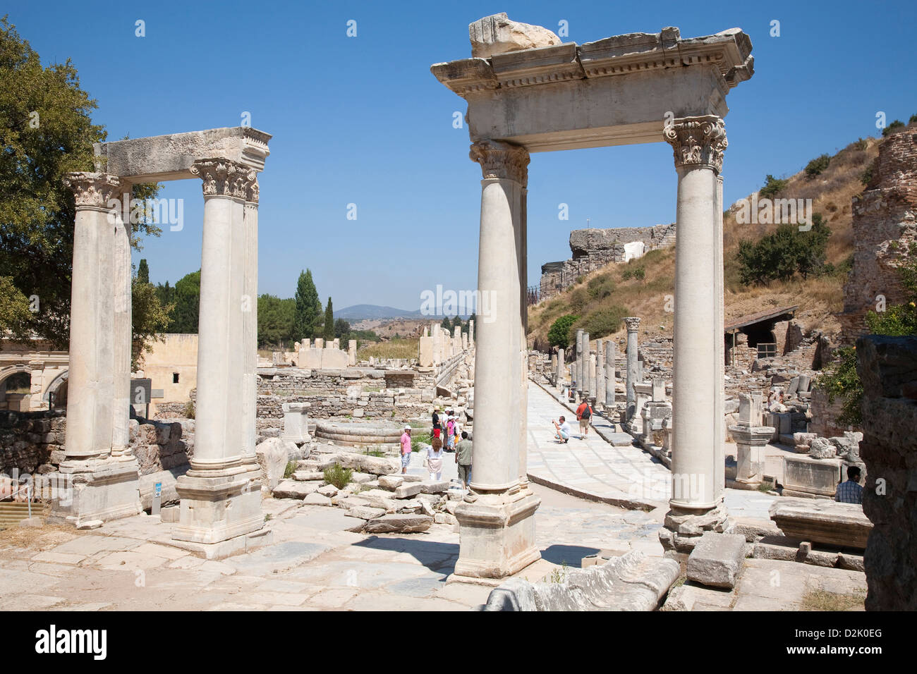 asia, turkey, anatolia, ephesus, marble street Stock Photo Alamy