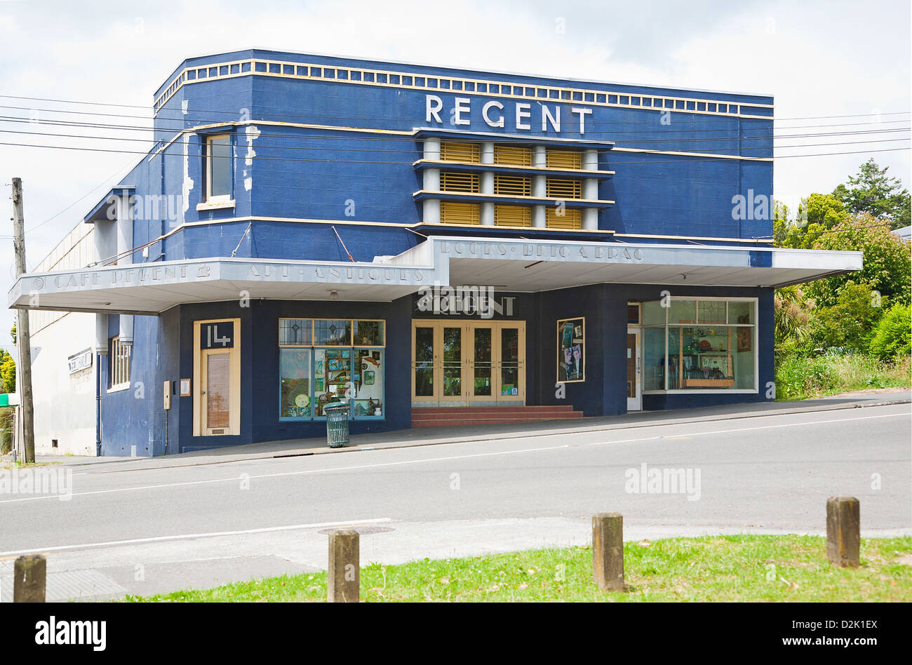 The Regent Cinema and cafe, Helensville, Auckland Region, North Island, New Zealand. Stock Photo