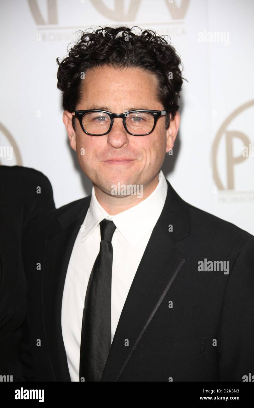US director J.J. Abrams arrives at the 24th annual Producers Guild Awards at Hotel Beverly Hills in Beverly Hills, USA, 26 January 2013. Photo: Hubert Boesl/dpa/Alamy Live News/Alamy Live News Stock Photo